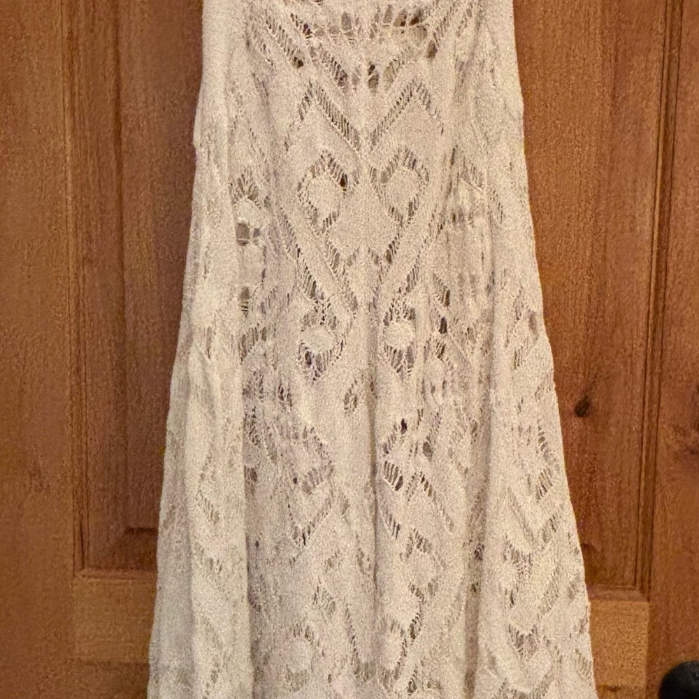 Free People White Lace Sleeveless Dress